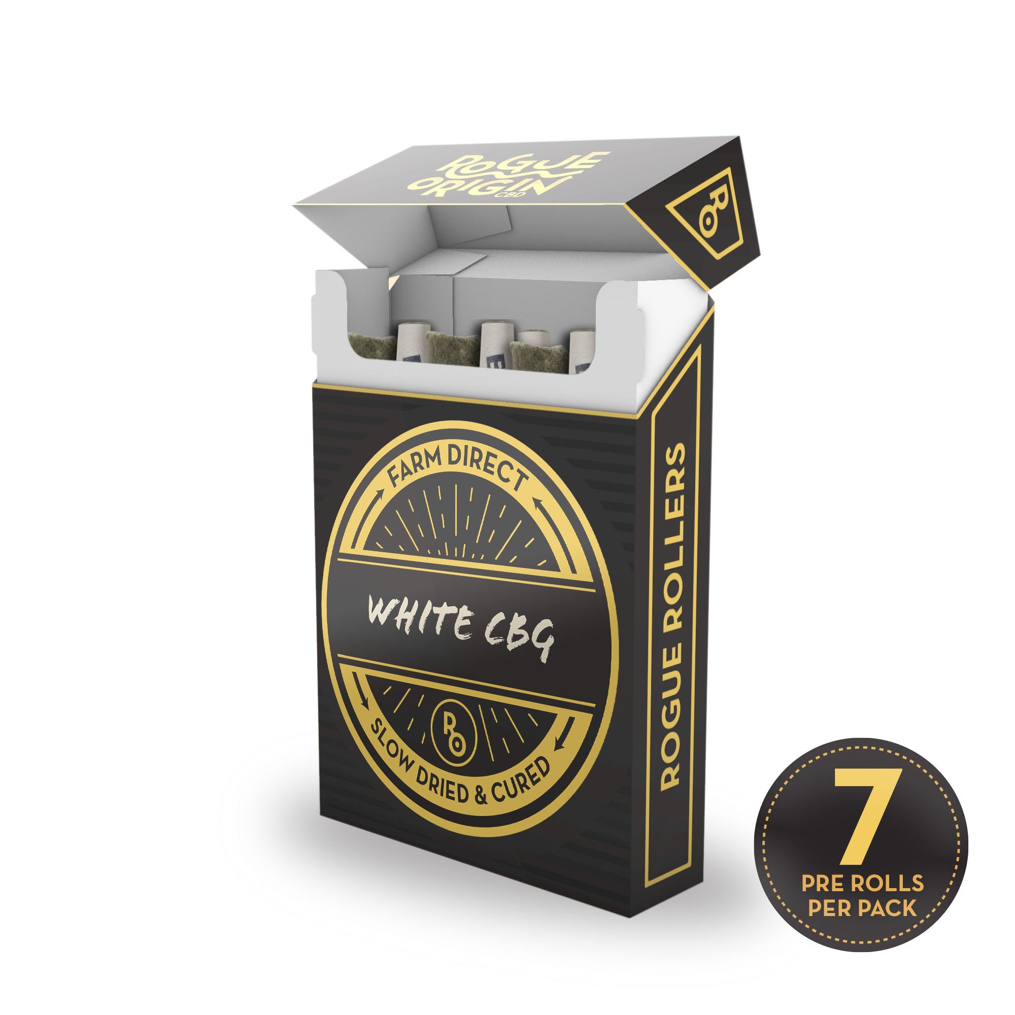 White CBG Rogue Rollers - CBG Hemp Prerolls